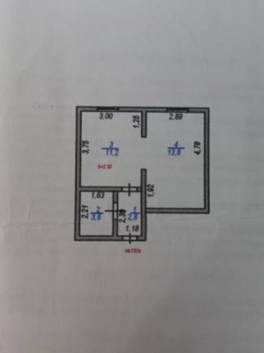1-комнатная квартира, 31.4 м², Ул. Тауелсиздык 28